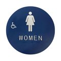 Don-Jo Women Circle Blue Bathroom Sign CHS2